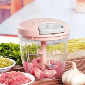 Manual Meat Chopper Pink ABS Plastic Kitchen Tool