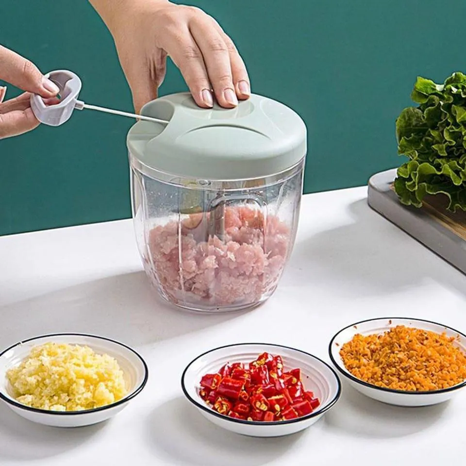 Manual Meat Chopper Pink ABS Plastic Kitchen Tool
