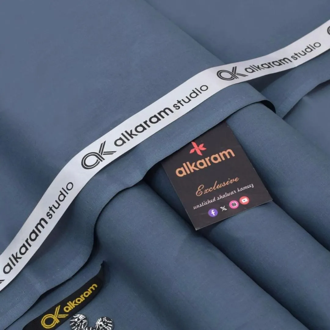 Unstitched Soft Cotton Grey Suit for Men