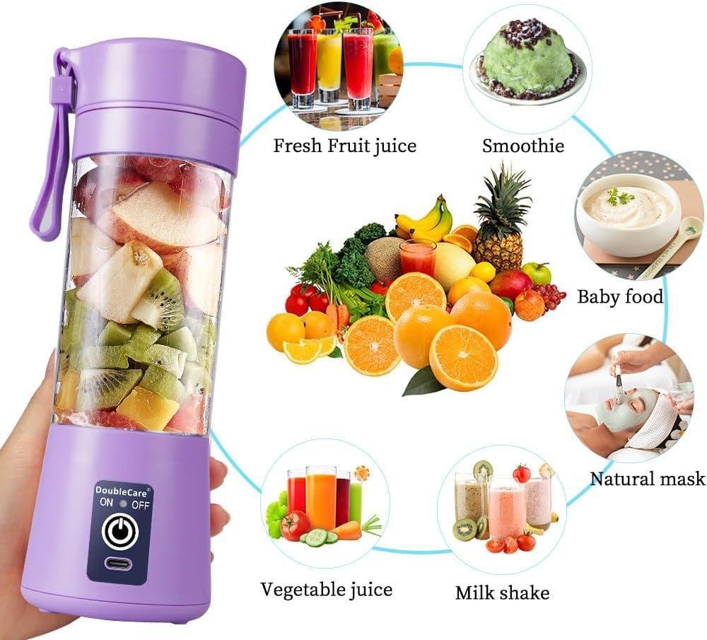 Rechargeable Mini Blender Purple ABS Portable