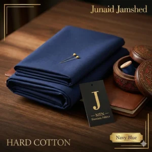 Navy Blue Hard Cotton Men Suit Unstitched