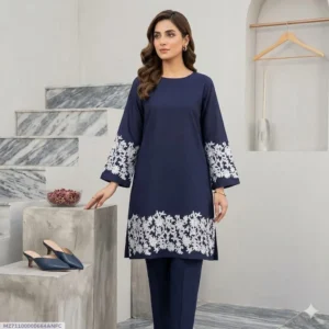 1 Pc Women's Stitched Lawn Embroidered Shirt