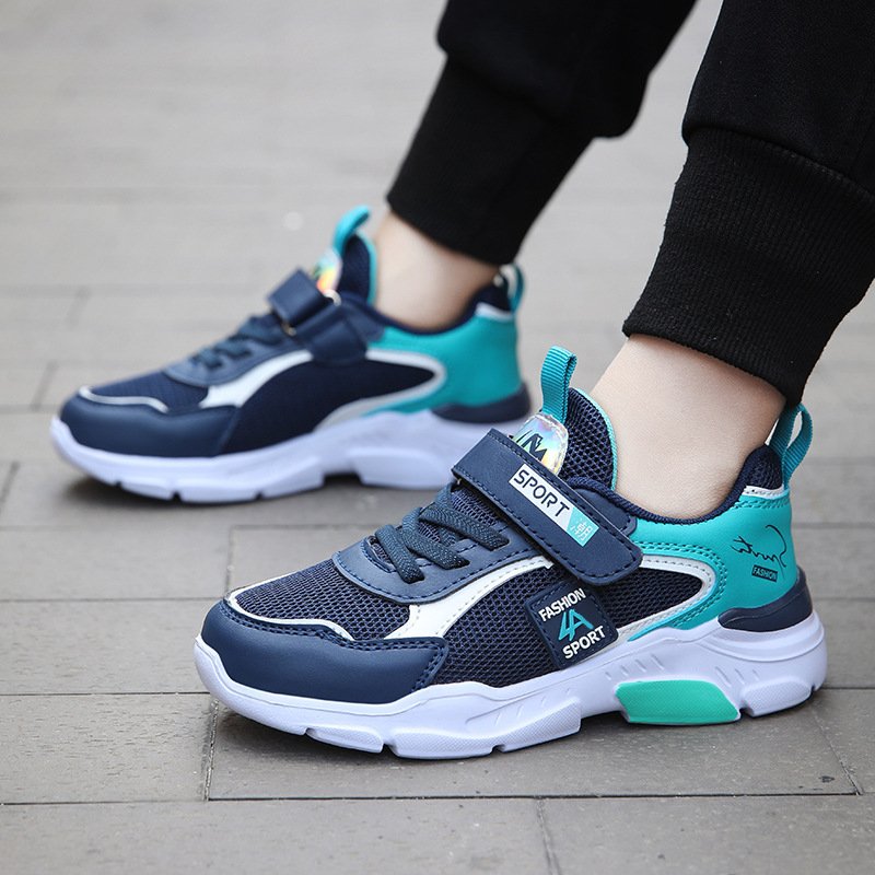 Kids Sports Shoes Blue Teal Rubber Sole for Boys