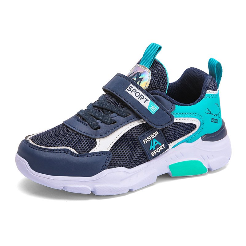 Kids Sports Shoes Blue Teal Rubber Sole for Boys