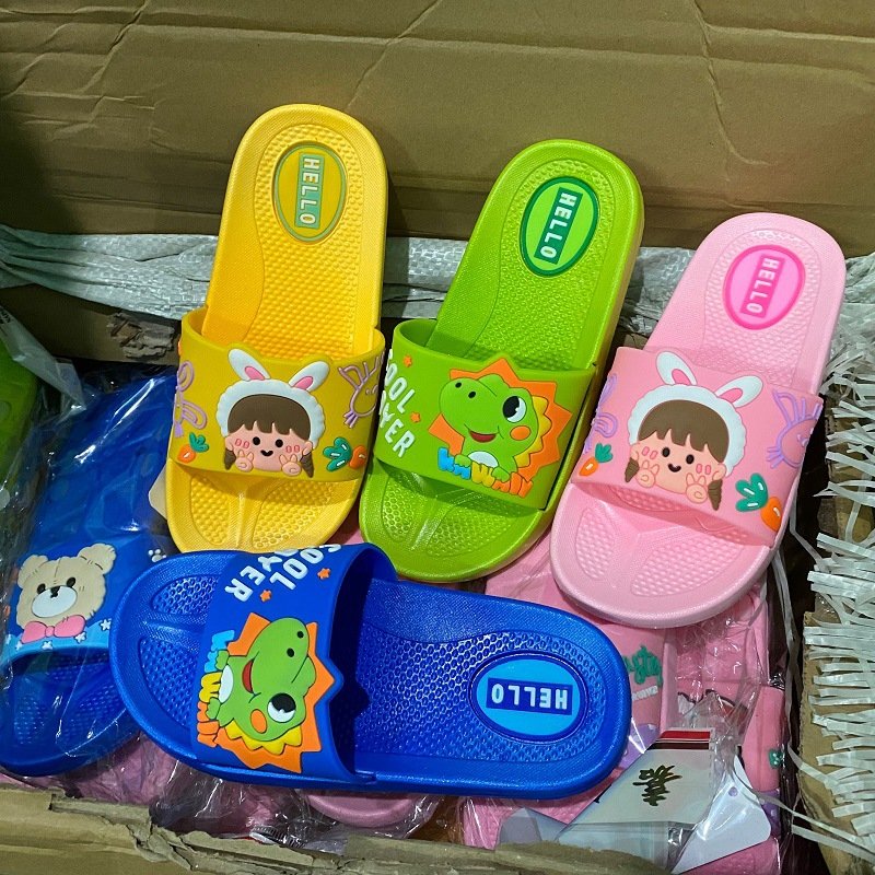 Kids Dinosaur Slippers Non-Slip Soles Comfortable for Girls Boys 4-6