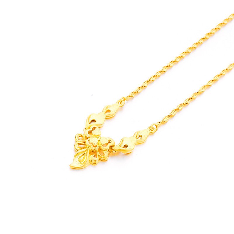 Gold Flower Necklace for Women Wedding Collarbone Chain