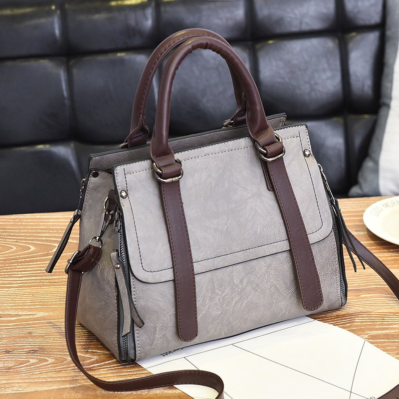 Trendy Orange Boston Handbag for Women