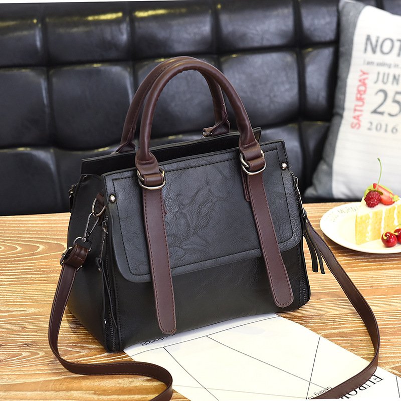Trendy Orange Boston Handbag for Women