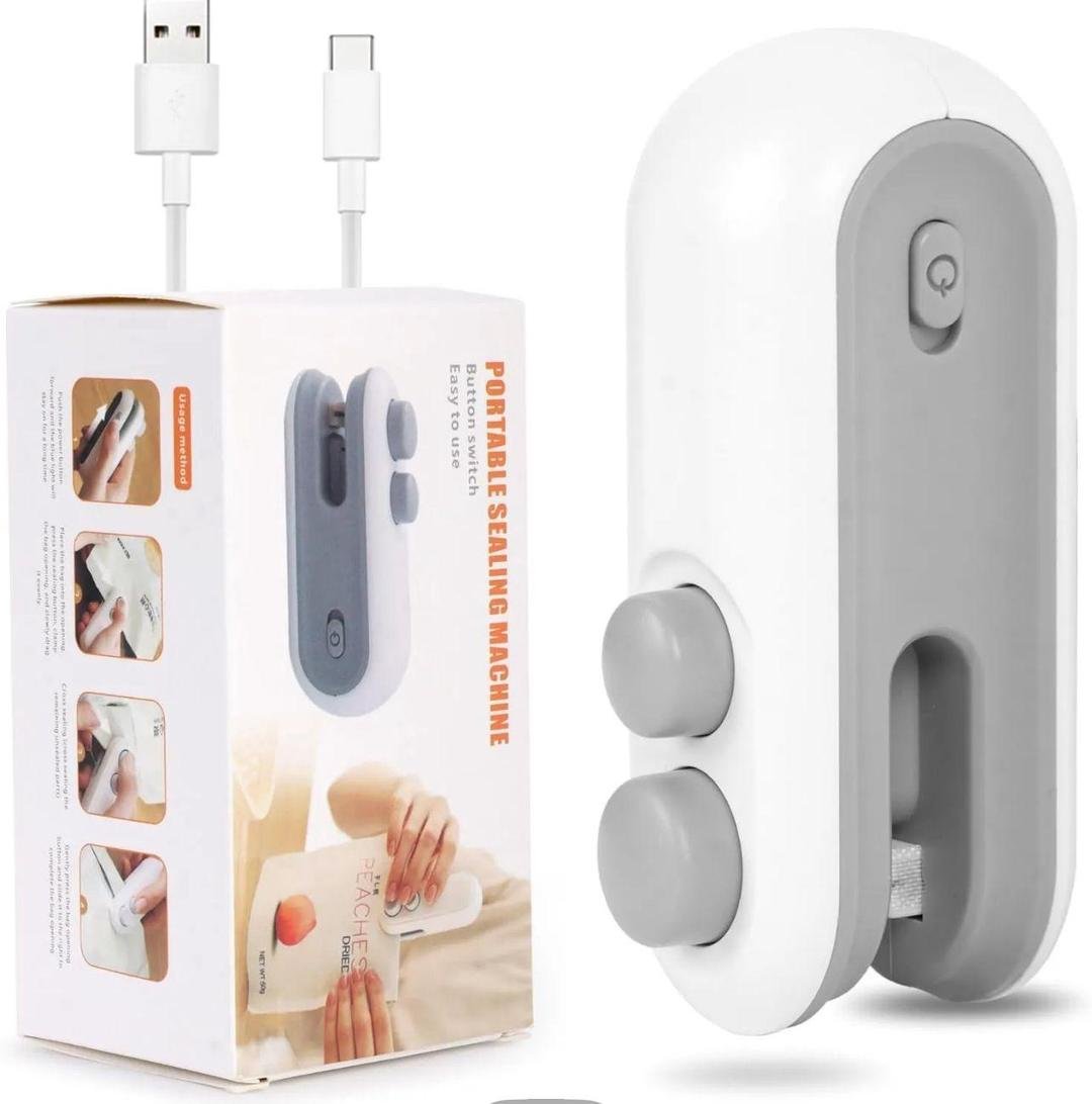 Rechargeable Bag Sealing Machine White Gray USB-C