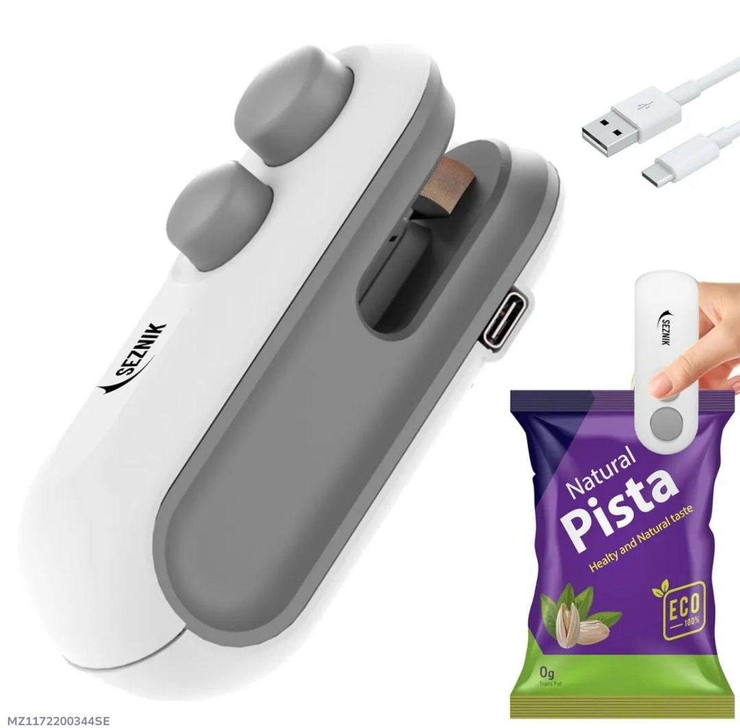 Rechargeable Bag Sealing Machine White Gray USB-C