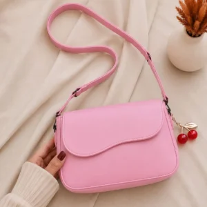 Girls leather plain purse