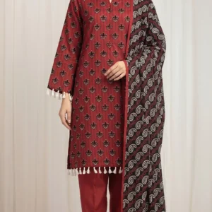 3 pcs women’s suit unstitched printed suit