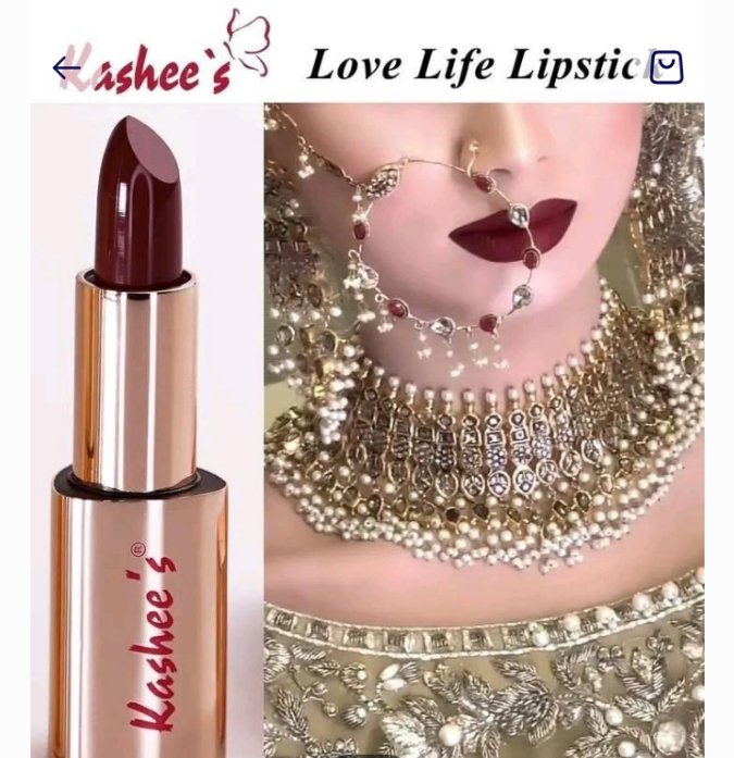 Velvet glossy lipstick black gold pakistan